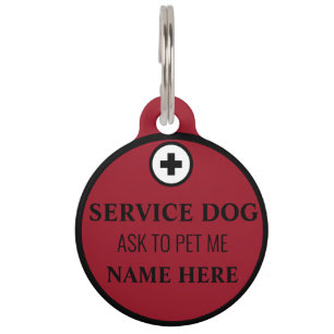 SERVICE DOG PET TAG