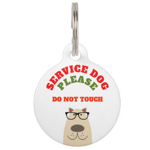 Service dog pet tag