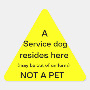 Service dog resides here sticker