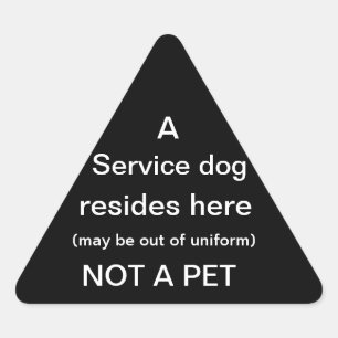 Service dog resides here sticker black