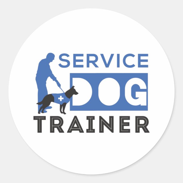 Service Dog Trainer Classic Round Sticker (Front)