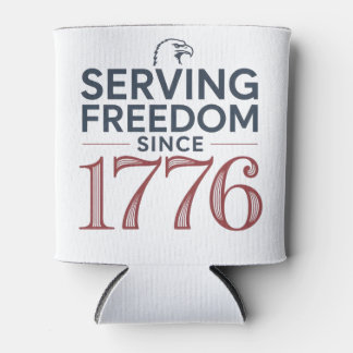 Service Freedom Since 1776 4th of July 250th Anniv Can Cooler