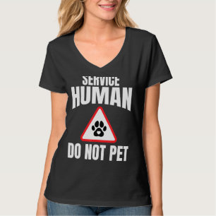 Service Human Do Not Pet Dogs Mum Cape Heart Paw M T-Shirt