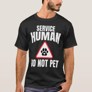 Service Human Do Not Pet Dogs Mum Cape Heart Paw M T-Shirt
