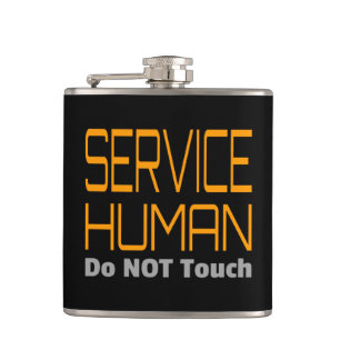 Service Human Funny Hip Flask