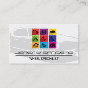 Service Icons   Auto Car Tire Logo Business Card