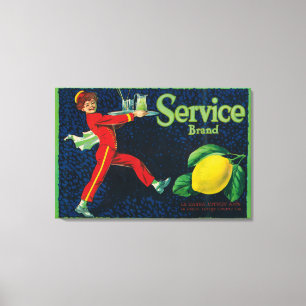 Service Lemon LabelLa Habra, CA Canvas Print