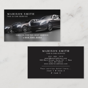 Service Luxury Transportation  Business Card