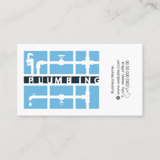 Service maintenance and repair of plumbing busines business card