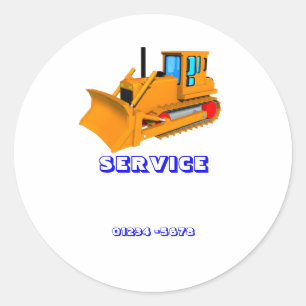 Service phone number stickers