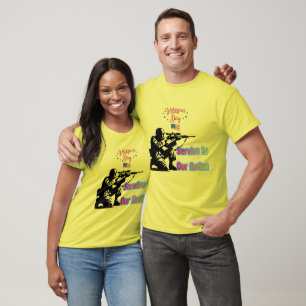 Service To Nation yellow vivid T-Shirt