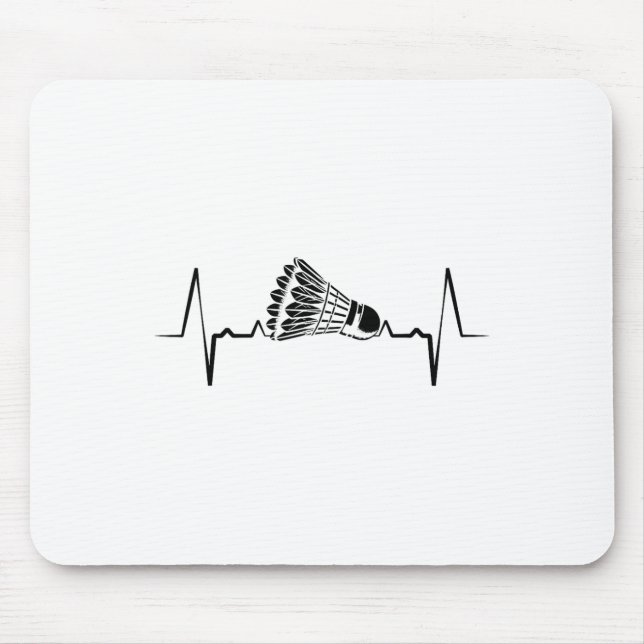 Service With A Smash Badminton Player Shuttle Rack Mouse Mat (Front)