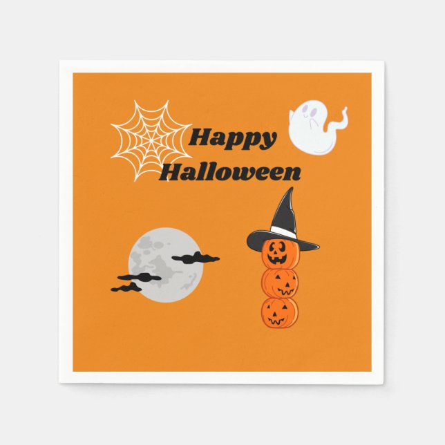 Serviette en papier happy halloween napkin (Front)