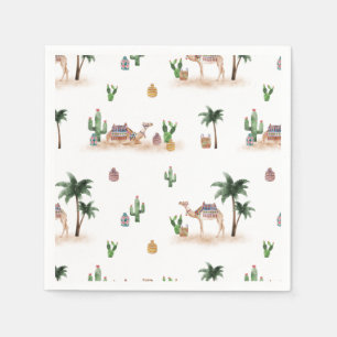 Serviette Wüsten Kamele  Napkin