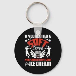 Serving Aces Since 1975 Badminton Lover 50th Birth Key Ring