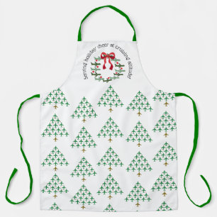 Serving holiday cheer at cruising altitude apron