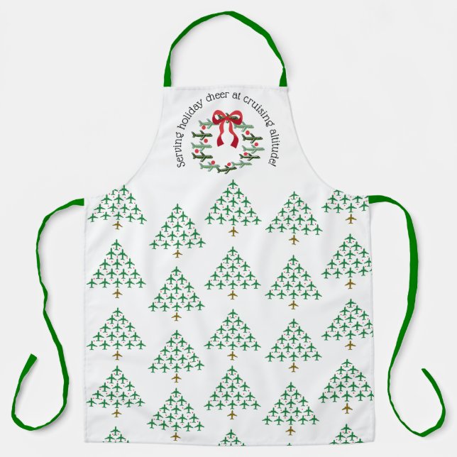 Serving holiday cheer at cruising altitude apron (Front)