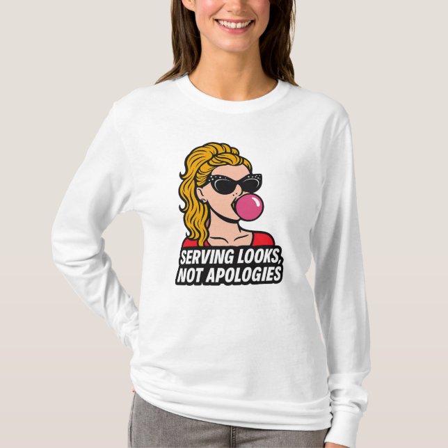Serving Looks, Not Apologies – Pop Art Glam Tee De (Front)
