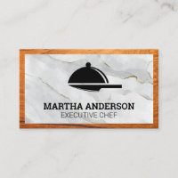 Serving Platter Knife Logo | Marble Wood