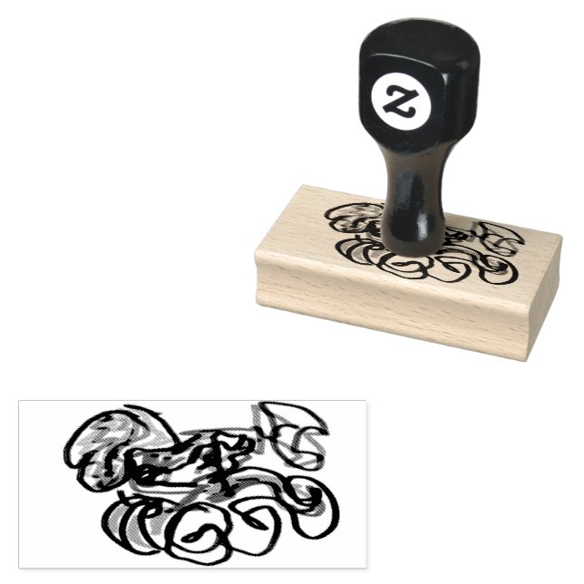 serving tray rubber stamp (Stamped)