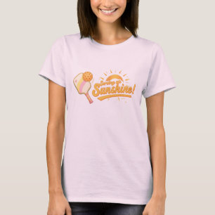 Serving Up Sunshine Pastel Sun Pickleball Graphic T-Shirt