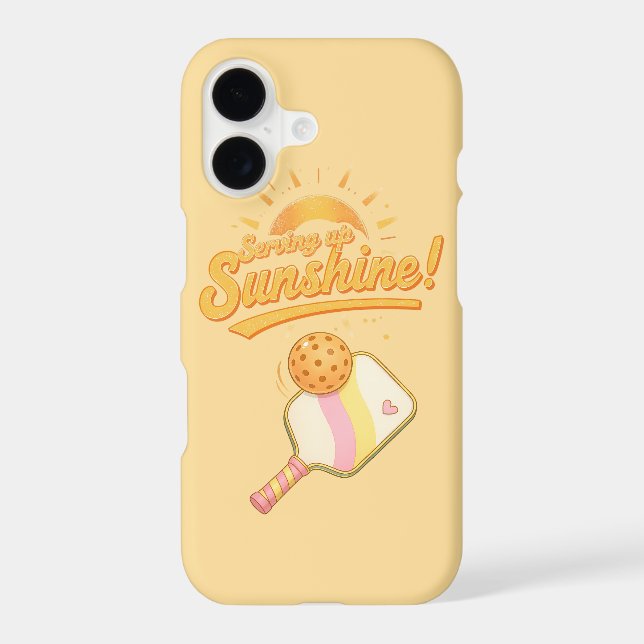 Serving Up Sunshine -Sunny Pastel Pickleball Phone (Back)