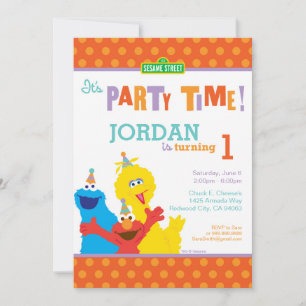 Sesame Pals Birthday Invitation