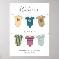 Sesame Pals Bodysuits Baby Shower Welcome