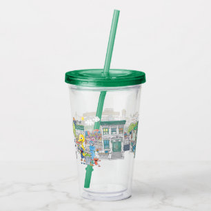 Sesame Pals Doodley Graphic Acrylic Tumbler