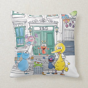 Sesame Pals Doodley Graphic Cushion