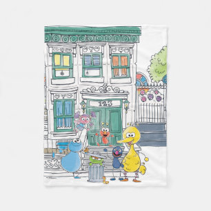 Sesame Pals Doodley Graphic Fleece Blanket