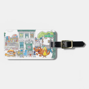 Sesame Pals Doodley Graphic Luggage Tag