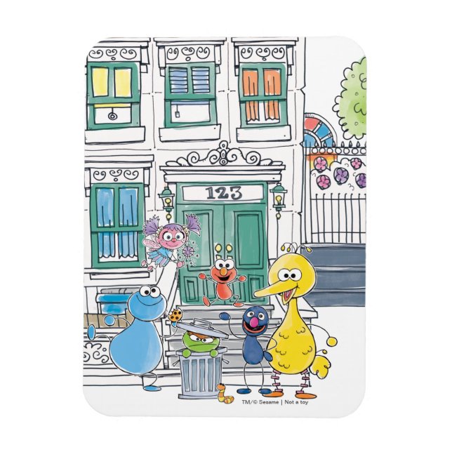Sesame Pals Doodley Graphic Magnet (Vertical)