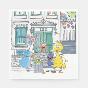 Sesame Pals Doodley Graphic Napkin