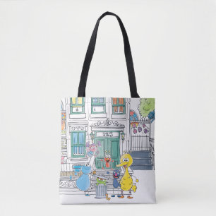 Sesame Pals Doodley Graphic Tote Bag