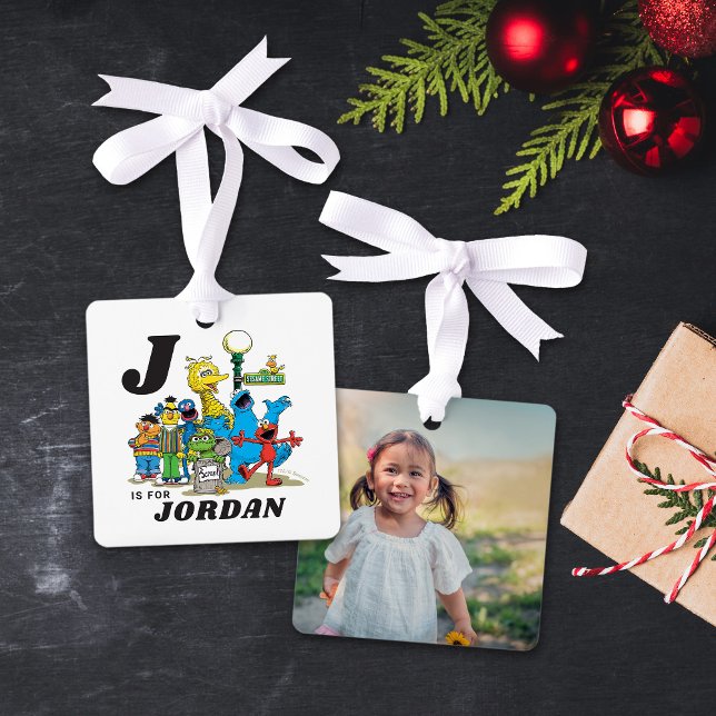 Sesame Pals | Personalised Name with Photo Metal Tree Decoration (Creator Uploaded)