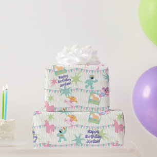 Sesame Pals Piñata Party Pattern Wrapping Paper