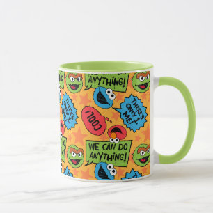 Sesame Pals Positivity Callout Pattern Mug