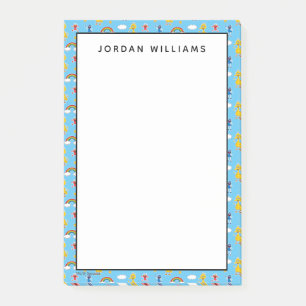 Sesame Pals Rainbow Doodley Pattern Post-it Notes