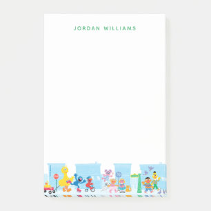 Sesame Pals Walking Along Sesame Street Pattern Post-it Notes