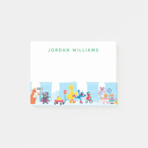 Sesame Pals Walking Along Sesame Street Pattern Post-it Notes