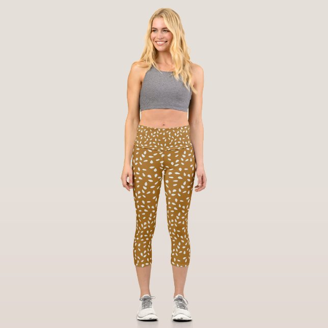 Sesame Seed Bun Capri Leggings (Front)