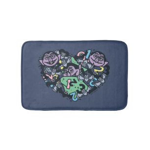 Sesame Sesame Count von Count Doodle Heart Bath Mat