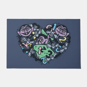 Sesame Sesame Count von Count Doodle Heart Doormat