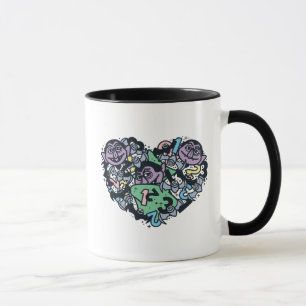 Sesame Sesame Count von Count Doodle Heart Mug