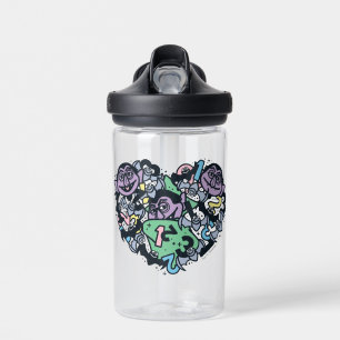 Sesame Sesame Count von Count Doodle Heart Water Bottle