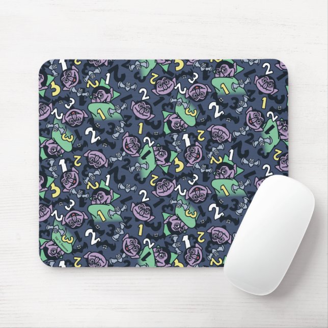 Sesame Sesame | Count von Count Doodle Pattern Mouse Mat (With Mouse)