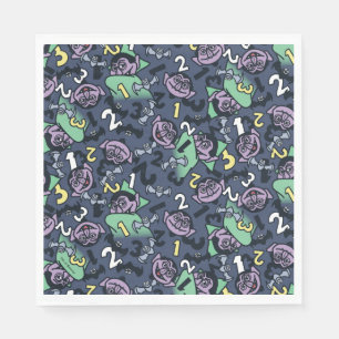 Sesame Sesame   Count von Count Doodle Pattern Napkin