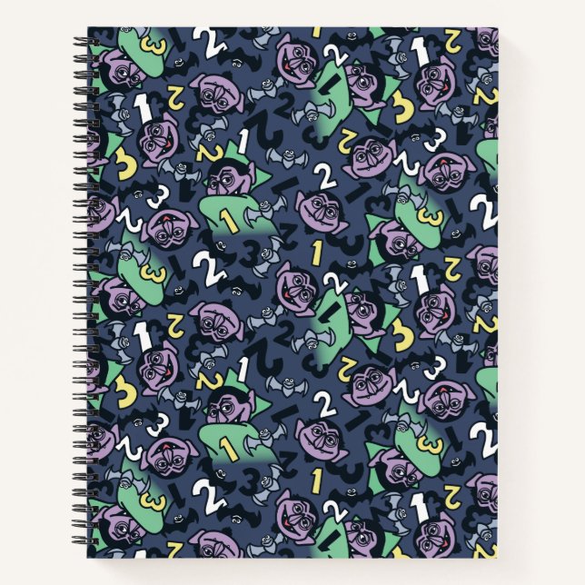 Sesame Sesame | Count von Count Doodle Pattern Notebook (Front)
