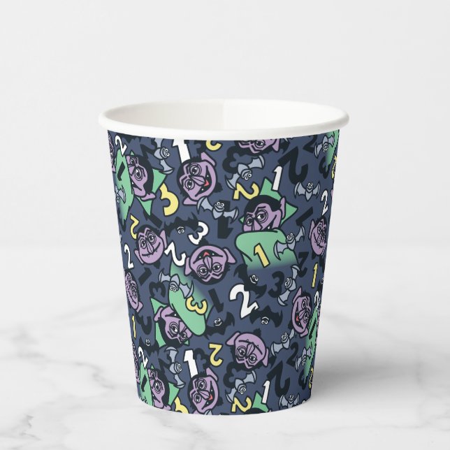 Sesame Sesame | Count von Count Doodle Pattern Paper Cups (Left)